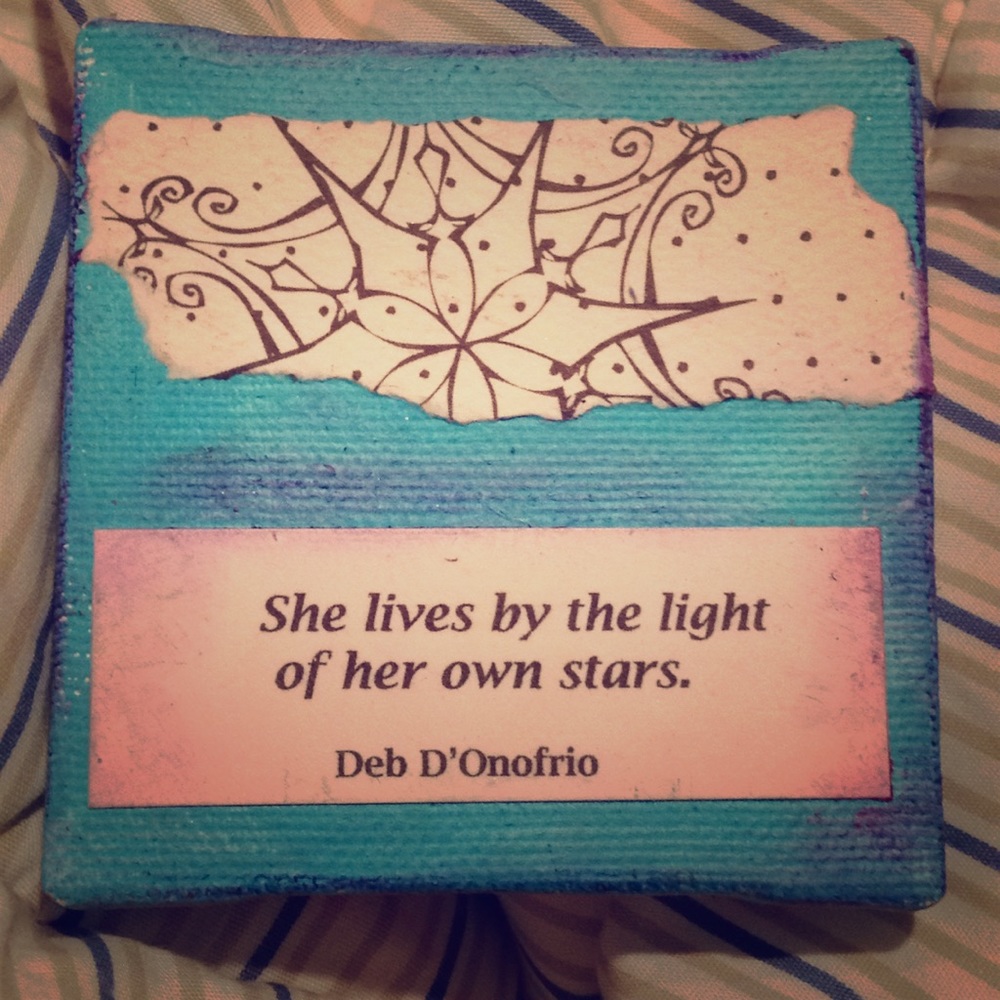 Miniature Canvas "She Shines by the Light Stars"